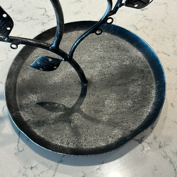 Metal Jewelry Display BRANCHES BIRDS Organizer Holder Stand Silver/ Gray Tray 15 - Picture 8 of 8